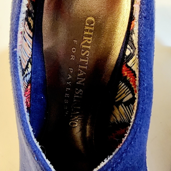 Christian Siriano Elegant Blue Peep-Toe Heels size 6.5 - Picture 2 of 14